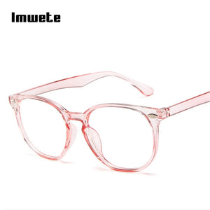 Imwete Anti Blue Light Computer Glasses Frame Men Women Transparent Gaming Glasses Frames Protection Eye Retro Spectacles Frames