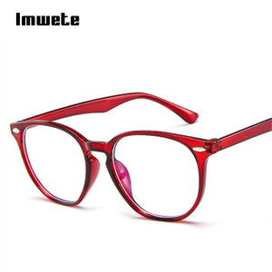 Imwete Anti Blue Light Computer Glasses Frame Men Women Transparent Gaming Glasses Frames Protection Eye Retro Spectacles Frames