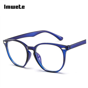 Imwete Anti Blue Light Computer Glasses Frame Men Women Transparent Gaming Glasses Frames Protection Eye Retro Spectacles Frames