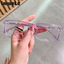 Load image into Gallery viewer, Imwete Anti Blue Light Glasses Women Men Vintage Rectangle Eyewear  Brand Design Small Square Frame Computer Optical Glass