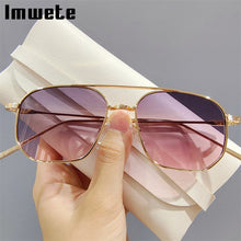 Load image into Gallery viewer, Imwete Classic Sunglasses Women Gradient Lens Driving Goggles Metal Pilot Sun Glasses Men Shades Ladies UV400