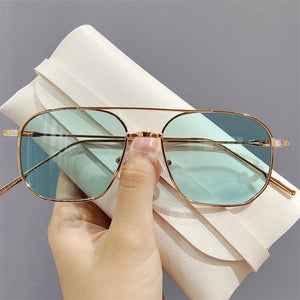 Imwete Classic Sunglasses Women Gradient Lens Driving Goggles Metal Pilot Sun Glasses Men Shades Ladies UV400