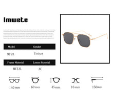 Load image into Gallery viewer, Imwete Classic Sunglasses Women Gradient Lens Driving Goggles Metal Pilot Sun Glasses Men Shades Ladies UV400