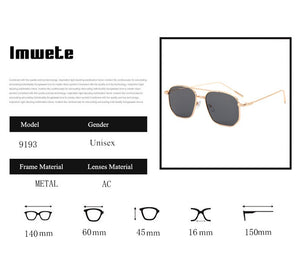 Imwete Classic Sunglasses Women Gradient Lens Driving Goggles Metal Pilot Sun Glasses Men Shades Ladies UV400