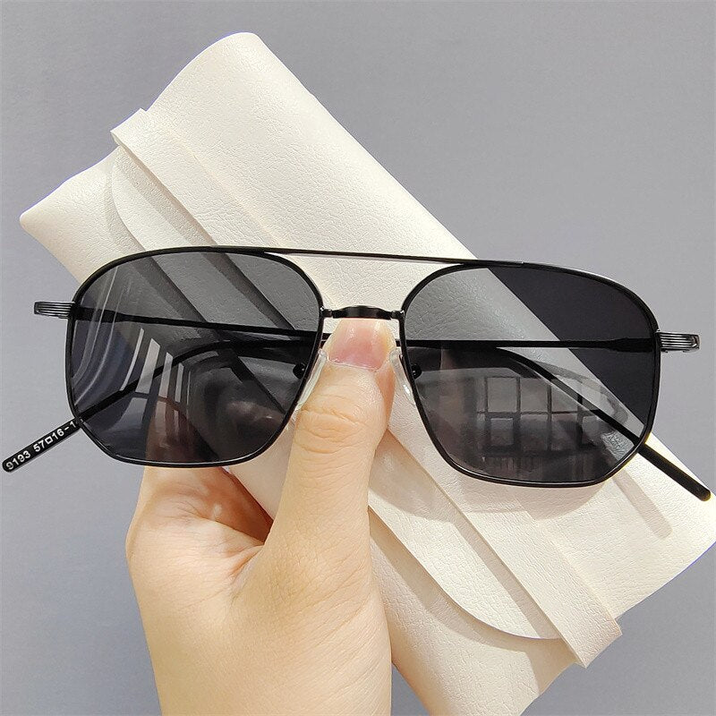 Imwete Classic Sunglasses Women Gradient Lens Driving Goggles Metal Pilot Sun Glasses Men Shades Ladies UV400
