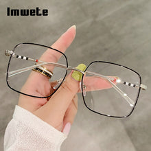 Load image into Gallery viewer, Imwete Computer Prescription Glasses Frames for Women Men Blocking Blue Light Optical Eyewear 2023 Oversized Metal Spectacles