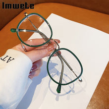 Load image into Gallery viewer, Imwete Anti Blue Light Glasses Frame Men Women Metal Glasses Frames Vintage Optical Eyeglasses Black Spectacles Big