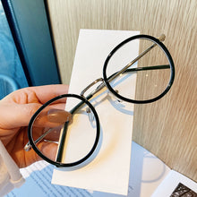 Load image into Gallery viewer, Imwete  Big Round Glasses Frame Men Women Metal Glasses Frames Vintage Optical Eyeglasses Black White Spectacles