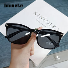 Load image into Gallery viewer, Imwete HD Women Men Polarized Sunglasses Trend Big Frame Sun Glasses Retro Black Eyeglasses Anti-Ultraviolet Lens UV400