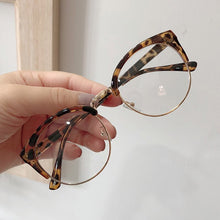 Load image into Gallery viewer, Imwete Half Frame Cat Eye Glasses Frame for Women Men Metal Eyewear Transparent Optical Lense Prescription Spectacles