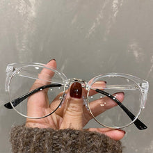 Load image into Gallery viewer, Imwete Half Frame Cat Eye Glasses Frame for Women Men Metal Eyewear Transparent Optical Lense Prescription Spectacles