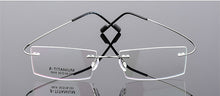 Load image into Gallery viewer, Imwete Lightweight Rimless Glasses Frames Memory Titanium Eyeglasses Frame Spectacle Prescription Optical Frames Myopia
