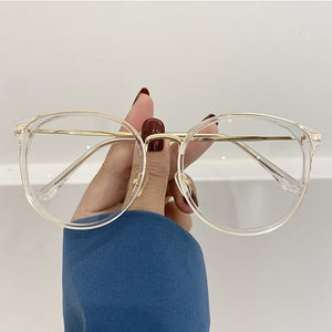 Imwete  Round Women's Glasses Frames Men Vintage Leopard Spectacles 2023 Anti-Blue Light Computer Optical Eyewear