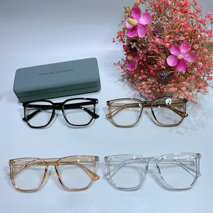 Imwete Men Anti Blue Light Flat Mirror Women Glasses Frame Unisex Can be Equipped Myopia Retro Eyeglasses Full Frames
