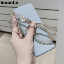 Load image into Gallery viewer, Imwete Men Anti Blue Light Flat Mirror Women Glasses Frame Unisex Can be Equipped Myopia Retro Eyeglasses Full Frames