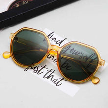 Carica l'immagine nel visualizzatore di Gallery, Imwete Polygon Occhiali da sole Donna Uomo Occhiali da sole Cat Eye retrò Occhiali da sole firmati di marca per donna Nero Verde UV400 