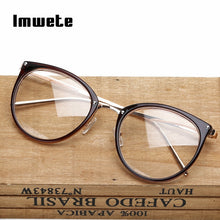 Load image into Gallery viewer, Imwete Oversized Glasses Frames Transparent Women&#39;s Frame Degree Eyeglasses Cat Eye Glasses Frame Clear Lens Glasses