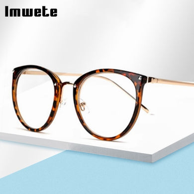 Imwete Oversized Glasses Frames Transparent Women's Frame Degree Eyeglasses Cat Eye Glasses Frame Clear Lens Glasses