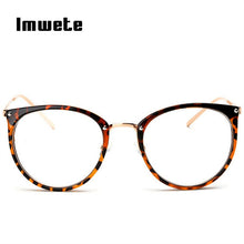 Load image into Gallery viewer, Imwete Oversized Glasses Frames Transparent Women&#39;s Frame Degree Eyeglasses Cat Eye Glasses Frame Clear Lens Glasses