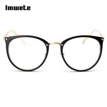 Load image into Gallery viewer, Imwete Oversized Glasses Frames Transparent Women&#39;s Frame Degree Eyeglasses Cat Eye Glasses Frame Clear Lens Glasses