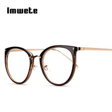 Load image into Gallery viewer, Imwete Oversized Glasses Frames Transparent Women&#39;s Frame Degree Eyeglasses Cat Eye Glasses Frame Clear Lens Glasses