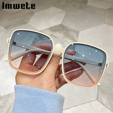 Imwete Occhiali da sole oversize da donna Designer Occhiali da sole quadrati vintage Occhiali classici per Lady UV400 Montatura grande