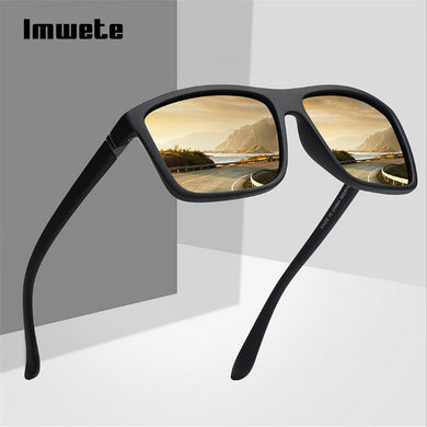 Imwete Polarized Sunglasses Men Movement Designer Driving Sun glasses Women Vintage Anti-UV Driver Black Goggles Eyewear