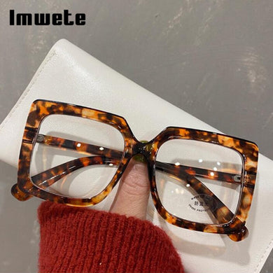 Imwete Square Vintage Glasses Frame Women Men Anti-Blue Light Computer Spectacles 2023 Trend Optical Eyeglasses
