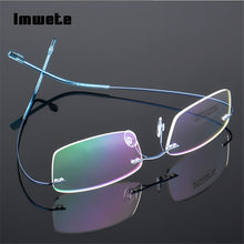 Load image into Gallery viewer, Imwete Titanium Eyeglasses Frames Rimless Flexible Optical Frame Prescription Spectacle Frameless Glasses Eye glasses