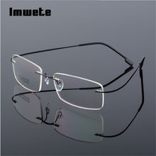 Load image into Gallery viewer, Imwete Titanium Eyeglasses Frames Rimless Flexible Optical Frame Prescription Spectacle Frameless Glasses Eye glasses