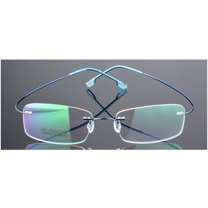 Imwete Titanium Eyeglasses Frames Rimless Flexible Optical Frame Prescription Spectacle Frameless Glasses Eye glasses