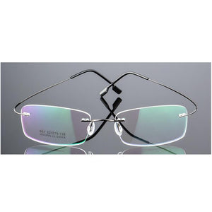 Imwete Titanium Eyeglasses Frames Rimless Flexible Optical Frame Prescription Spectacle Frameless Glasses Eye glasses