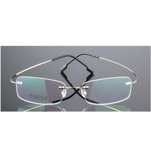 Imwete Titanium Eyeglasses Frames Rimless Flexible Optical Frame Prescription Spectacle Frameless Glasses Eye glasses