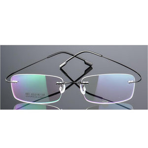 Imwete Titanium Eyeglasses Frames Rimless Flexible Optical Frame Prescription Spectacle Frameless Glasses Eye glasses