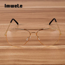 Load image into Gallery viewer, Imwete Transparent Glasses Frame Women Brand Metal Eyeglasses Men Clear Optical Prescription Eyewear Black Silver Gold Spectacle
