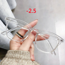 Load image into Gallery viewer, Imwete Vintage Finished Myopia Glasses Women Men Transparent Nearsighted Prescription Eyewear Computer Eyeglasses -1.5 2.5 3.5