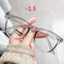 Load image into Gallery viewer, Imwete Vintage Finished Myopia Glasses Women Men Transparent Nearsighted Prescription Eyewear Computer Eyeglasses -1.5 2.5 3.5