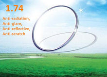 Load image into Gallery viewer, Index 1.74 Hard Anti Scratch Aspheric Clear Prescription Lenses Optical Lens For Eyes Myopia
