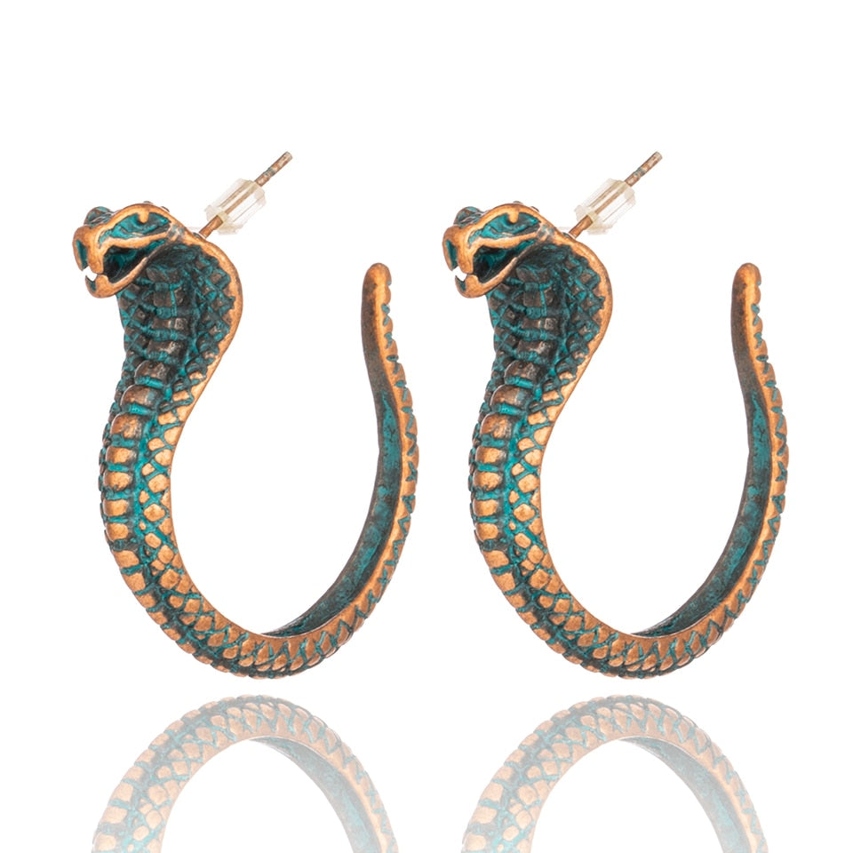 India Boho Ethnic Cobra Dangle Drop Earrings for Women Female 2018 New Trendy Party Earrings Hanging Jewelry Accessories Gift