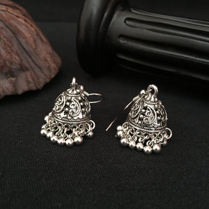 India Jhumke Jewelry Tribe Silver Earrings Lantern Thailand Nepal Boho Tribal Nation Wind all-match Middle East jewelry