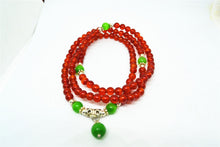 Carica l'immagine nel visualizzatore di Gallery, India Natural Green Jade Gemstone Stretchy Pink Crystal Burmese Jade Women Handmade Bracelet Accessories Gifts Wholesale