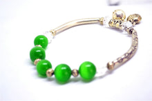 Carica l'immagine nel visualizzatore di Gallery, India Natural Green Jade Gemstone Stretchy Pink Crystal Burmese Jade Women Handmade Bracelet Accessories Gifts Wholesale