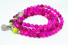 Carica l'immagine nel visualizzatore di Gallery, India Natural Green Jade Gemstone Stretchy Pink Crystal Burmese Jade Women Handmade Bracelet Accessories Gifts Wholesale