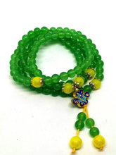 Carica l'immagine nel visualizzatore di Gallery, India Natural Green Jade Gemstone Stretchy Pink Crystal Burmese Jade Women Handmade Bracelet Accessories Gifts Wholesale