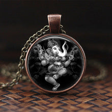 Load image into Gallery viewer, India Religion Necklace God Brahma Lord Shiva Vishnu Jewelry Glass Cabochon Pendant Choker Necklaces Religion Jewelry