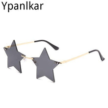 Load image into Gallery viewer, Individual Design Five-pointed Star Sunglasses For Women Rimless Big Star Shape Shades Funny Steampunk Sun Glasses Female UV400