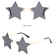 Load image into Gallery viewer, Individual Design Five-pointed Star Sunglasses For Women Rimless Big Star Shape Shades Funny Steampunk Sun Glasses Female UV400