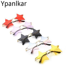 Load image into Gallery viewer, Individual Design Five-pointed Star Sunglasses For Women Rimless Big Star Shape Shades Funny Steampunk Sun Glasses Female UV400