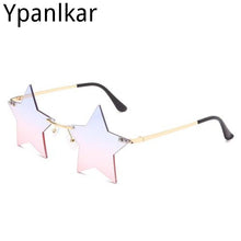 Load image into Gallery viewer, Individual Design Five-pointed Star Sunglasses For Women Rimless Big Star Shape Shades Funny Steampunk Sun Glasses Female UV400