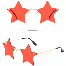 Load image into Gallery viewer, Individual Design Five-pointed Star Sunglasses For Women Rimless Big Star Shape Shades Funny Steampunk Sun Glasses Female UV400